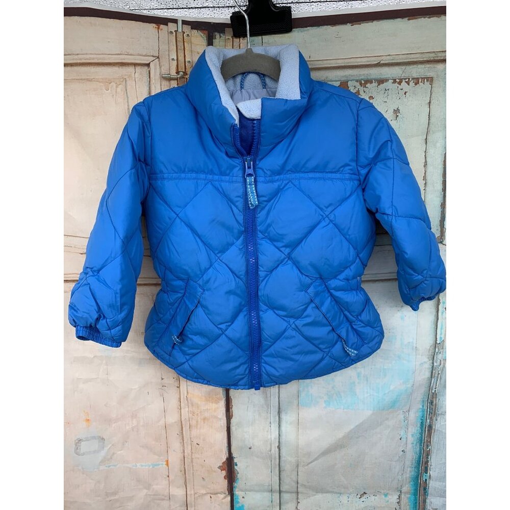 Lands End Kids 3T Blue Puffer Jacket Goose down